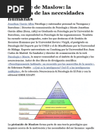Pirámide de Maslow La Jerarquía de Las Necesidades Humanas