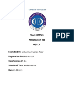 COMSATS Wah Campus Assignment #03 PF/ITCP