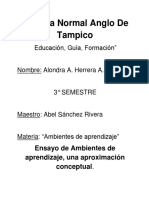 Ensayo Ambientes de Aprendizaje