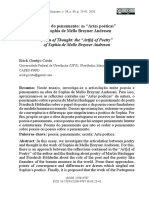 Poema Do Pensamento: As "Artes Poéticas" de Sophia de Mello Breyner Andresen