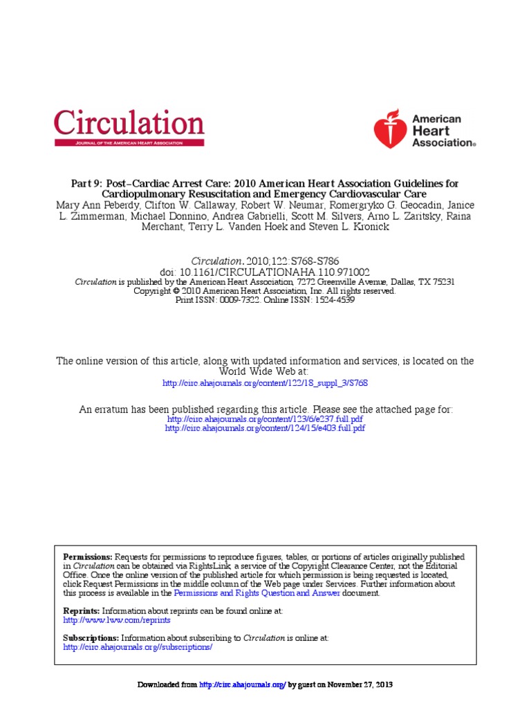 ROSCE | Download Free PDF | Myocardial Infarction | Cardiopulmonary ...