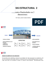 Análisis estructural de elementos biarticulados