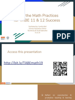 Using the Math Teaching Practices for TABE 11 & 12 Success