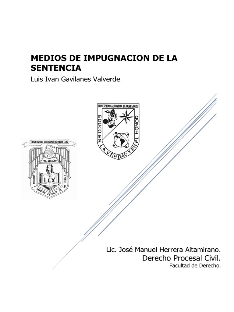 Medios de Impugnación en Derecho Civil | PDF | Apelación | Sentencia (ley)