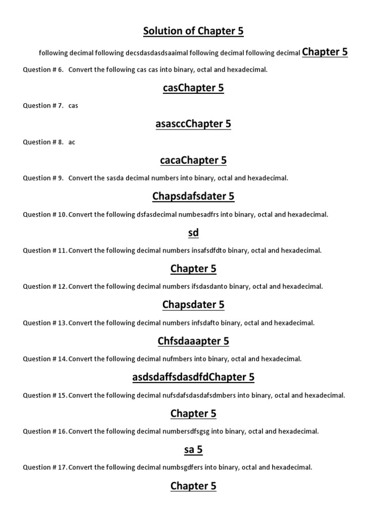 Decimal to Binary, Octal, Hex Conversion | PDF | Theoretical Computer ...