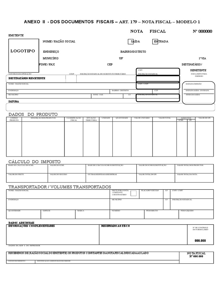 Modelo de Nota Fiscal Simples 1 | PDF | Recibo | Business