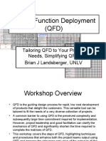 Quality Function Deployment (QFD) : Tailoring QFD To Your Project Needs, Simplifying QFD Brian J Landsberger, UNLV