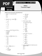 Bank Soal Matematika 10 Sma Bab 3 Persamaan Dan Fungsi Kuadrat