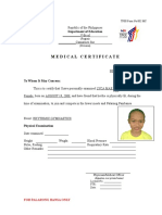 Medical Certificate 2016 Palaro