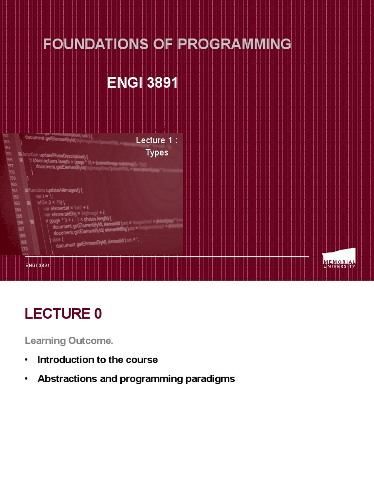 Foundations of Programming: ENGI 3891 | Download Free PDF | C ...