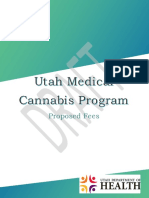 Utah Medical Cannabis Program Proposed Fee Schedule