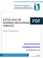 CATÁLOGO NORMAS MEXICANAS ONNCCE