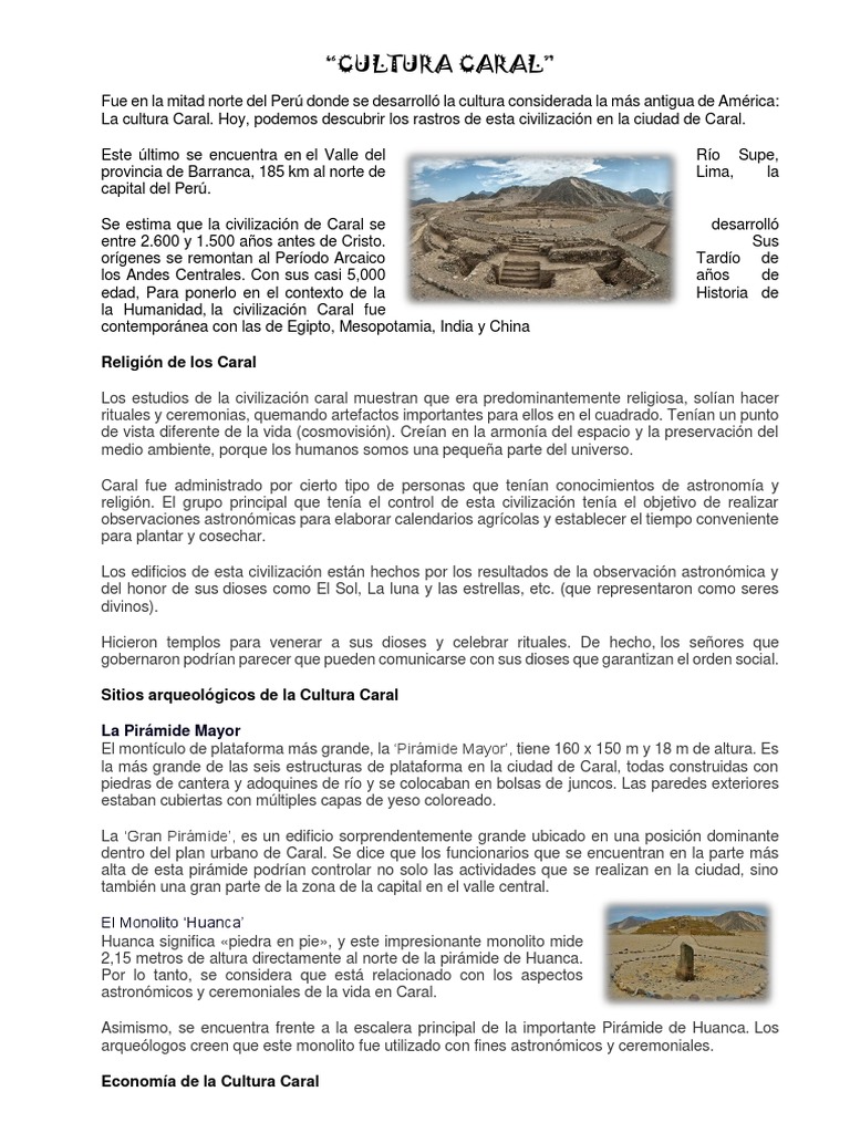 Cultura Caral | PDF | Pirámide | Cultura (general), image size:768x1024