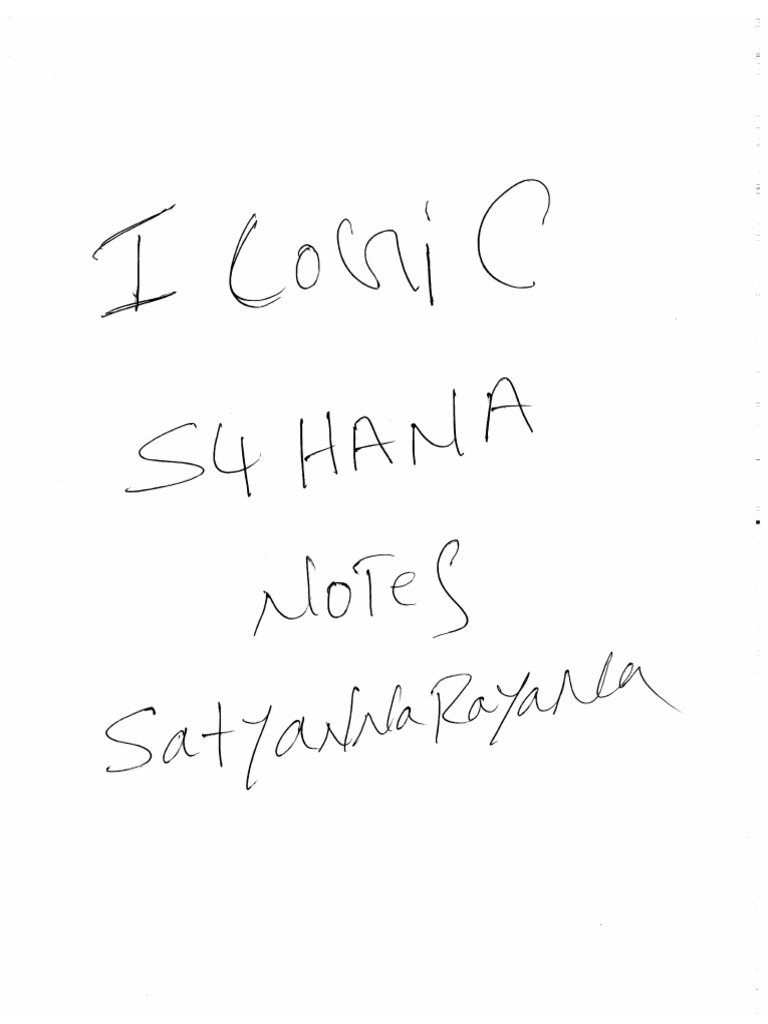 S4hana Notes | PDF