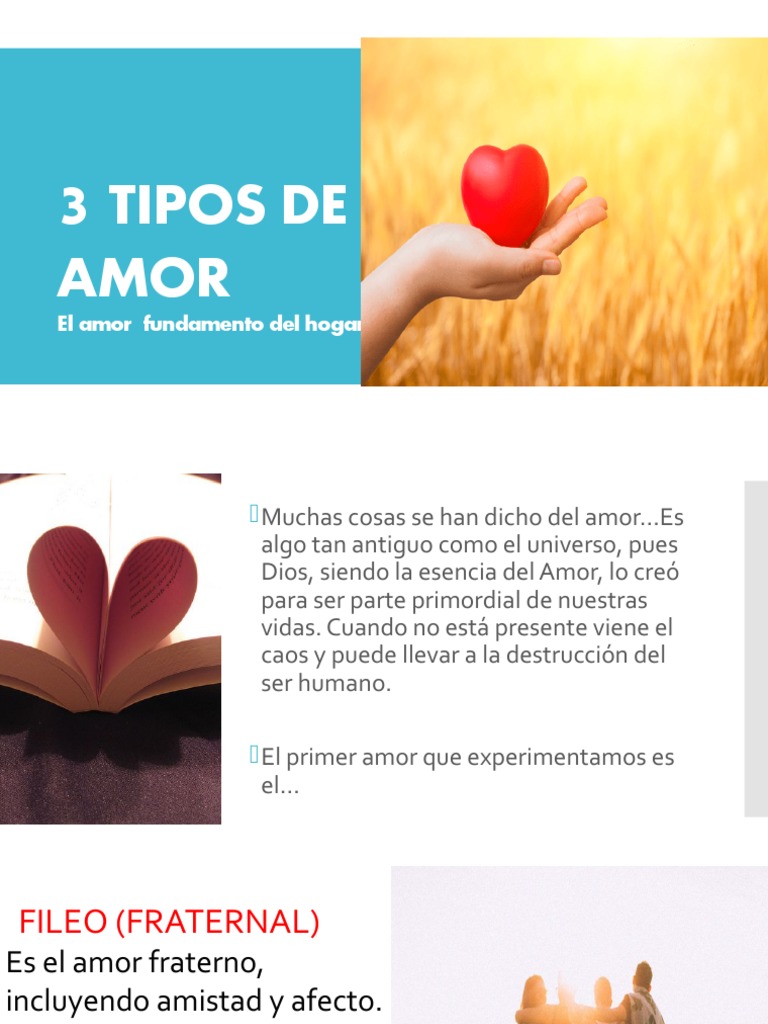 Los tres tipos de amor y su importancia para una vida plena | PDF ...