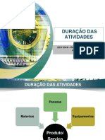 2013-1. Aula 5 - Duracao Das Atividades