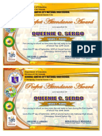 Perfect Attendance Award: General Santos City National High School