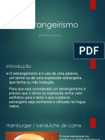 Estrangeirismos nos alimentos e bebidas