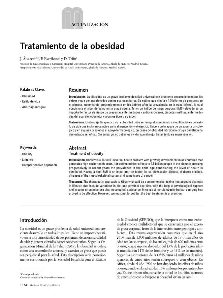 Tratamiento Integral de la Obesidad | PDF | Dieta | Obesidad