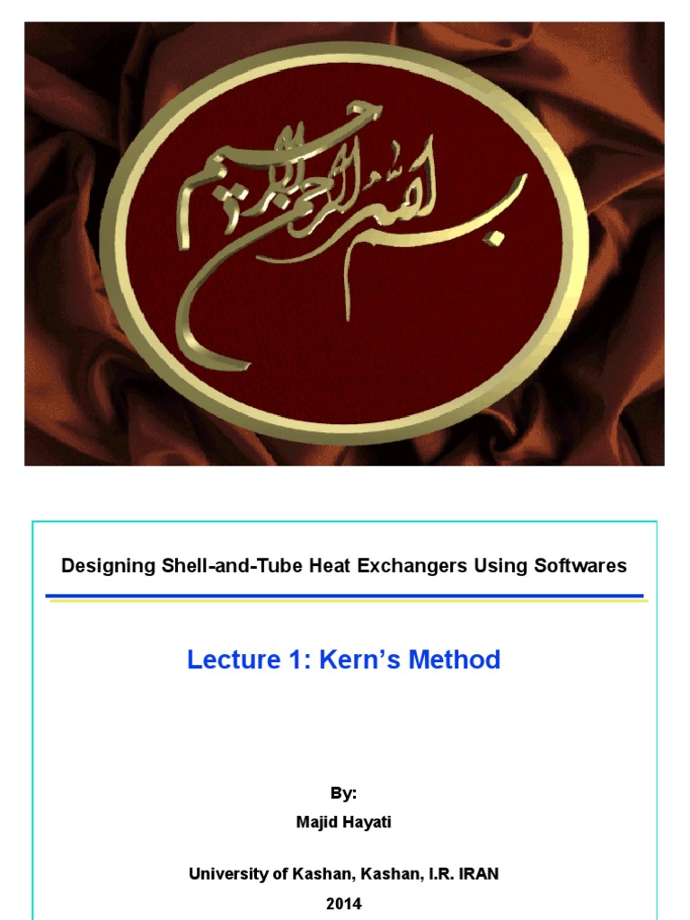 Kern's Method PDF | PDF | Reynolds Number | Heat Transfer