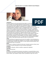 Análisis Del Cuento Algo Muy Grave Va A Suceder Gabriel Gracia Márquez