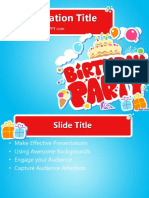 Birthday Party Red PPT Template