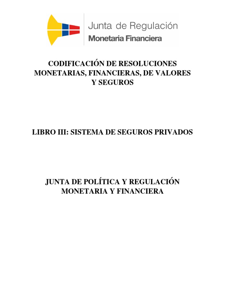 Normativa del Sistema de Seguros Privados | PDF | Reaseguro | Seguro