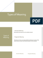 Types of Meaning