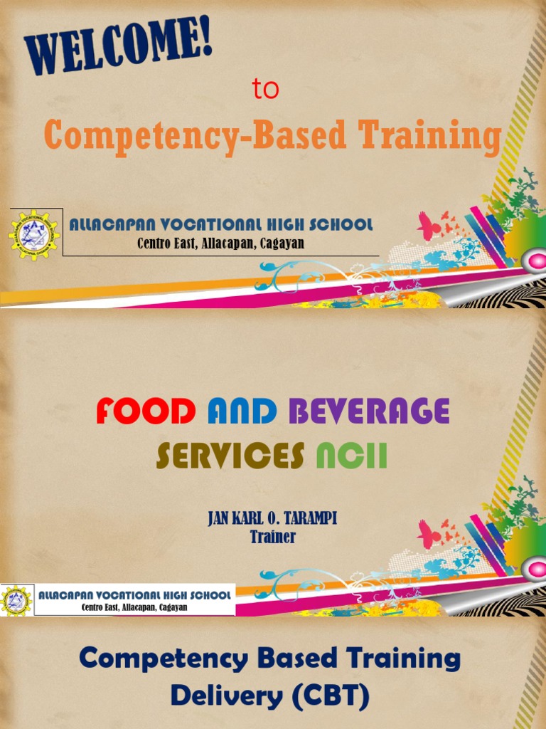 Competency-Based Training: Allacapan Vocational High School | PDF ...