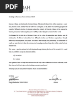 Fear to Faith Sponsorship Letter