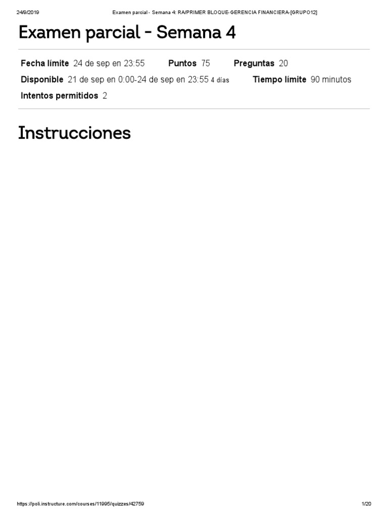 Examen Parcial - Semana 4 - RA - PRIMER BLOQUE-GERENCIA FINANCIERA ...