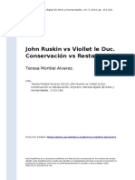 Teresa Montiel Alvarez (2014) - John Ruskin Vs Viollet Le Duc. Conservacion Vs Restauracion PDF