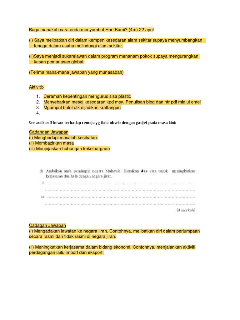 Bagaimanakah Cara Anda Menyambut Hari Bumi Pdf