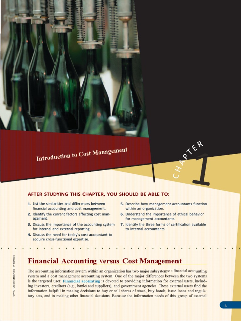 Chapter 1 Cost Management - Accounting and Control, 6th Edition | PDF ...