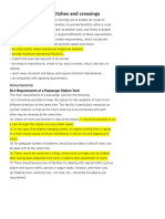 Functions and Requirements of Switches, Crossings and Passenger Stations