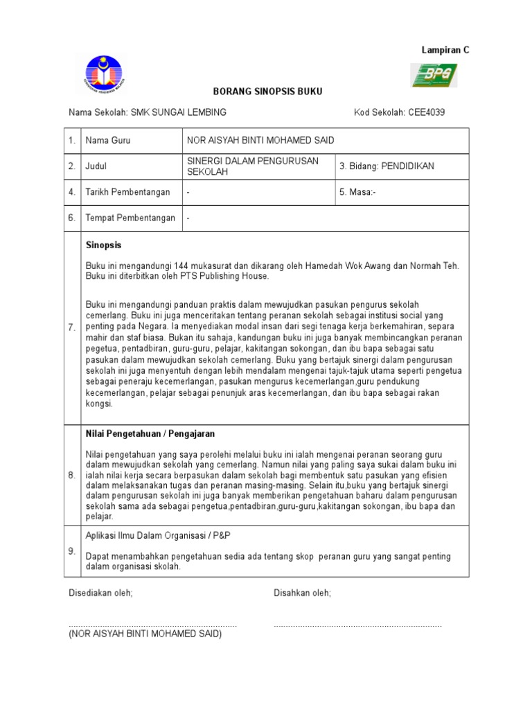 Sinopsis Buku Bacaan Ilmiah