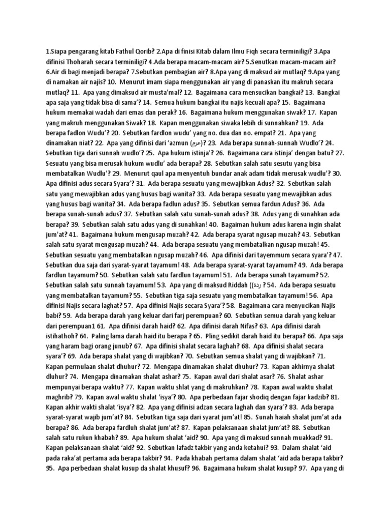 Soal Rois Matan Taqrib 19 Docx