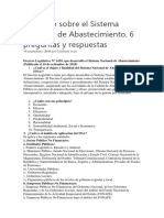 Lo Nuevo Sobre El Sistema Nacional de Abastecimiento