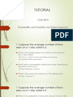 Tutorial: CTM 2019 Probability and Statistics For Data Sciences