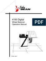 4100 Digital: Wheel Balancer Operators Manual