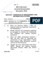 MCA (Revised) Term-End Examination December, 2018: Time: 2 Hours Maximum Marks: 50