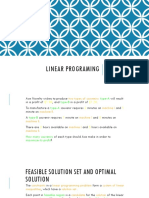 Linear Programing: Reginald Valencia