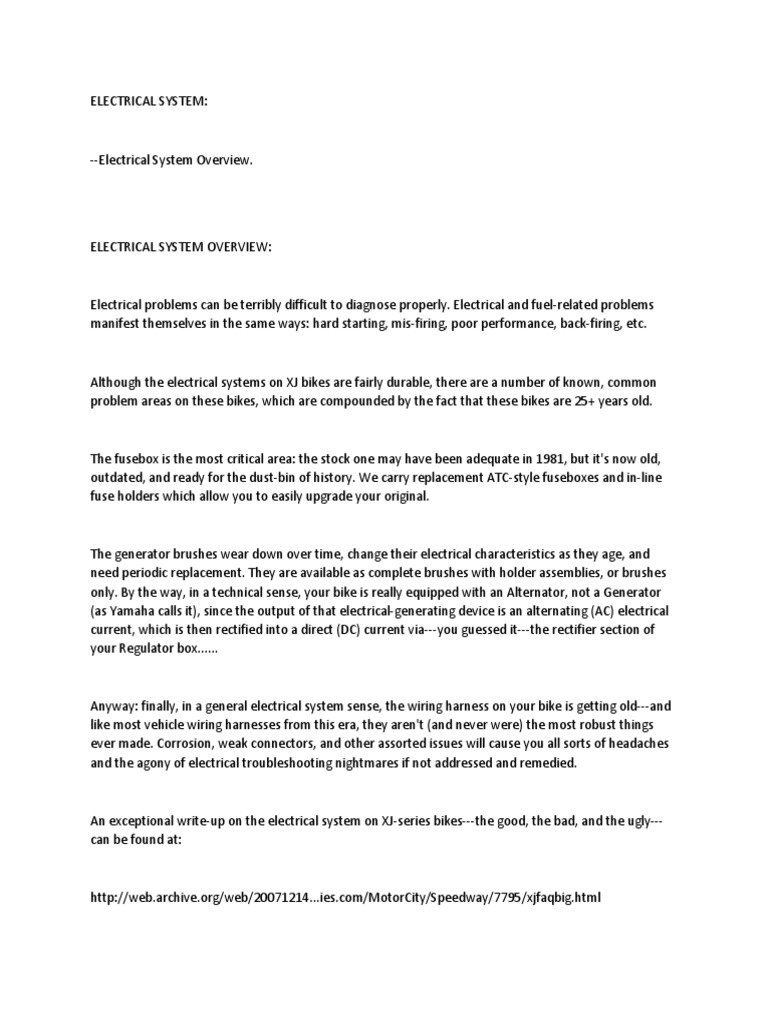 Electrical System Pdf Battery Charger Fuse Electrical