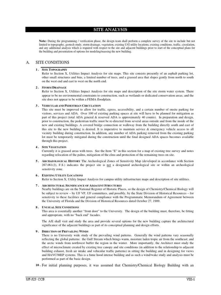 Site Analysis for Chemistry Building | PDF | Archaeology | Topography