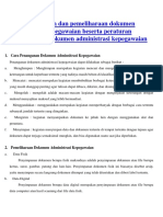 Cara Penanganan Dan Pemeliharaan Dokumen Administrasi Kepegawaian Beserta Peraturan Pemeliharaan Dokumen Administrasi Kepegawaian