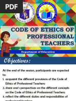 Code of Ethics of Professional Teachers: Perspectives On Culture and Implications For Education