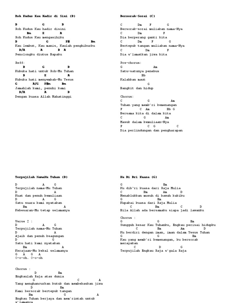 23++ Lebih dalam kumenyembah chord information