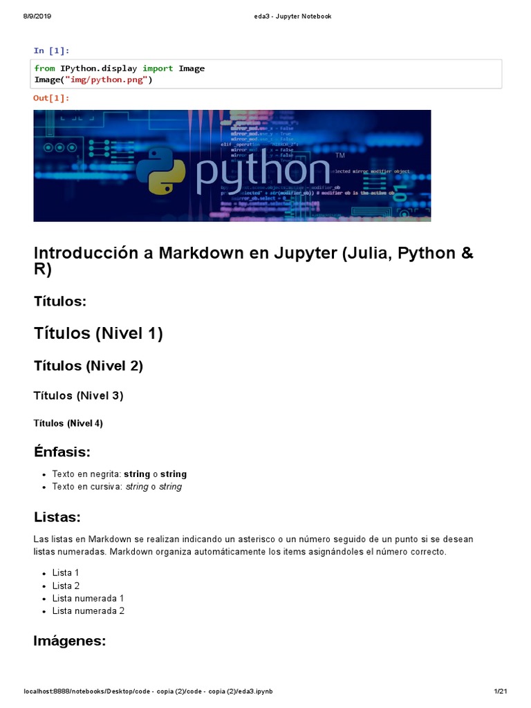 Eda3 - Jupyter Notebook | Descargar gratis PDF | HTML | Programación de ...