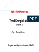 IF5110 - Teori Kompleksitas (Bagian 1) PDF