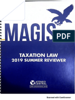 Taxation (2019 Magis Notes) PDF